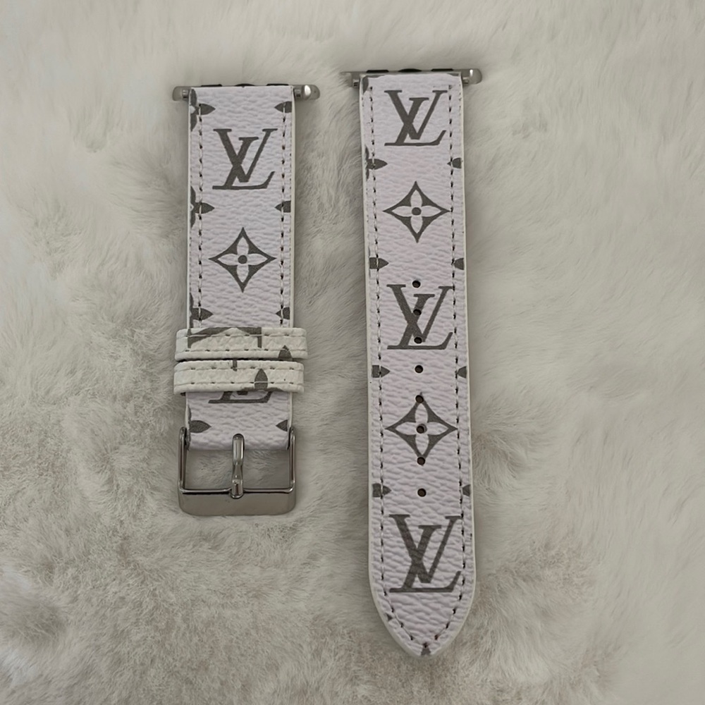 White Monogram Watch Band